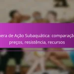 Câmera de Ação Subaquática: comparação de preços, resistência, recursos