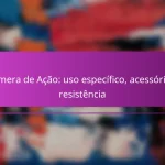 Câmera de Ação: uso específico, acessórios, resistência