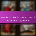 Câmera de Estúdio: iluminação, acessórios necessários, orçamento