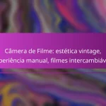 Câmera de Filme: estética vintage, experiência manual, filmes intercambiáveis