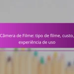 Câmera de Filme: tipo de filme, custo, experiência de uso