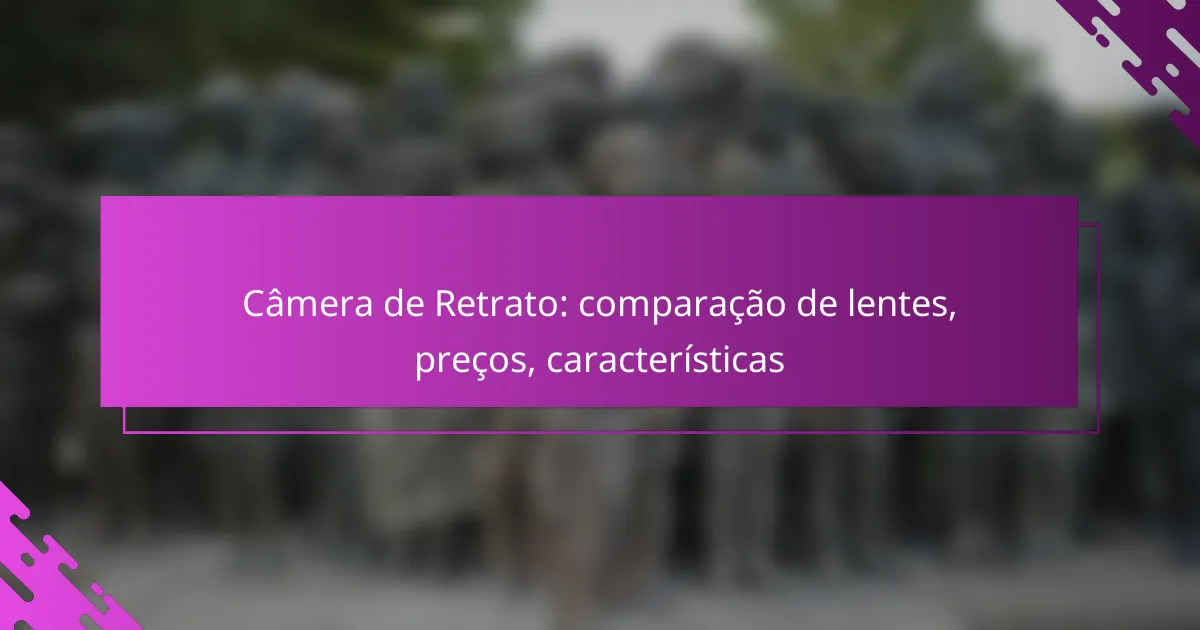 Câmera de Retrato: comparação de lentes, preços, características