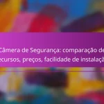 Câmera de Segurança: comparação de recursos, preços, facilidade de instalação