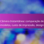 Câmera Instantânea: comparação de modelos, custo de impressão, design